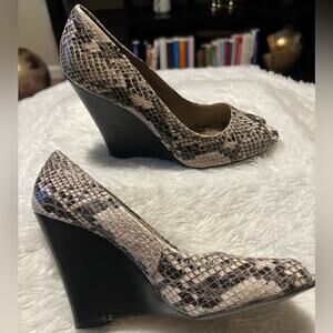 BCB Generation Snake Print Wedge Shoes